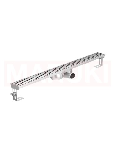Rigola de dus din rozsdamentes acél ACO ShowerDrain C nélkül flansa, gratar Wave, hossz 885mm, h=69mm
