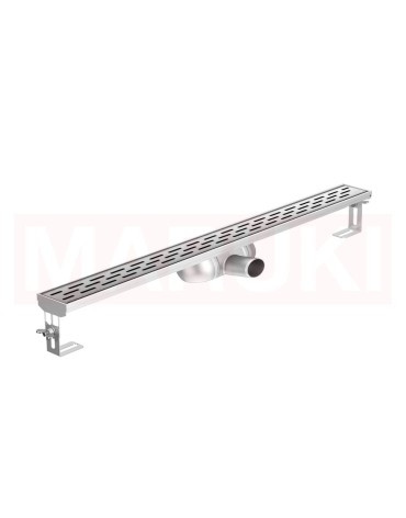 Rigola de dus din rozsdamentes acél ACO ShowerDrain C nélkül flansa, gratar Slot, hossz 885mm, h=69mm