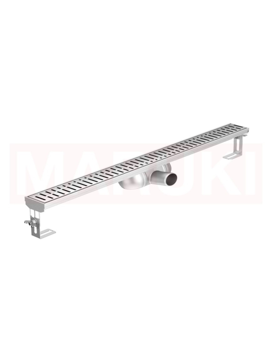 Folyóka de zuhany -ból rozsdamentes acél ACO ShowerDrain C nélkül karima, rács Wave, hossz 985mm, h=69mm