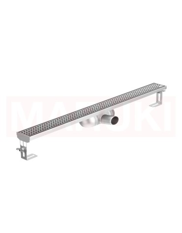 Folyóka de zuhany -ból rozsdamentes acél ACO ShowerDrain C nélkül karima, rács Square, hossz 985mm, h=69mm