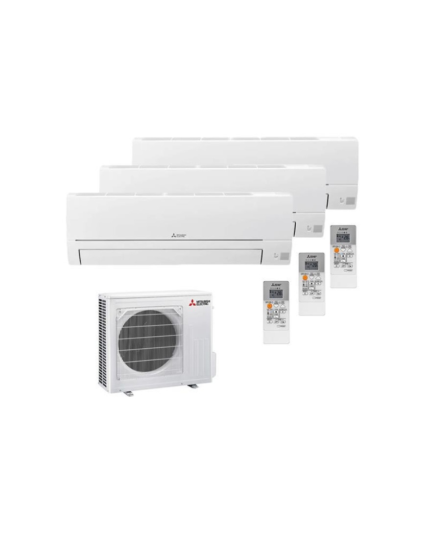Mitsubishi Electric multisplit klíma három belső egységgel MSZ-HR25VF 9000 BTU 