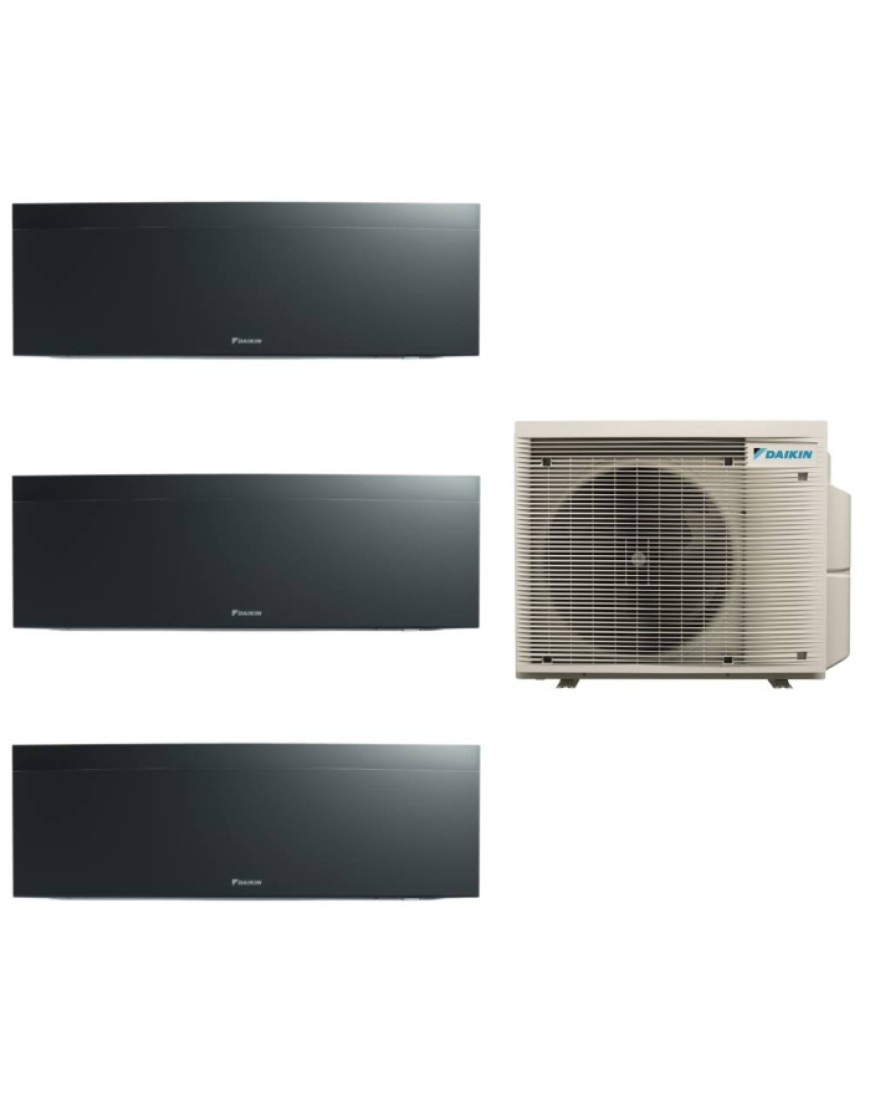 Daikin EMURA multisplit klíma két belső egységgel 7000 és egy 12000 BTU fekete