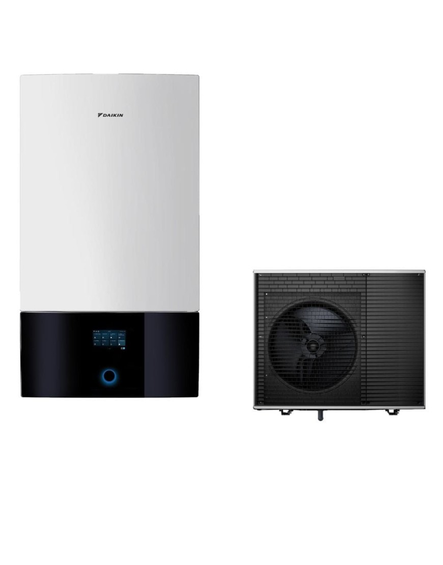 hőszivattyú háromfázisú Daikin Altherma 4 H W 12kW R290 Propan EPBX14A4V-EPSK12AW1 pentru fűtés és hűtés cu incalzitor de rezerva 4.5kW 60 hónap garancia