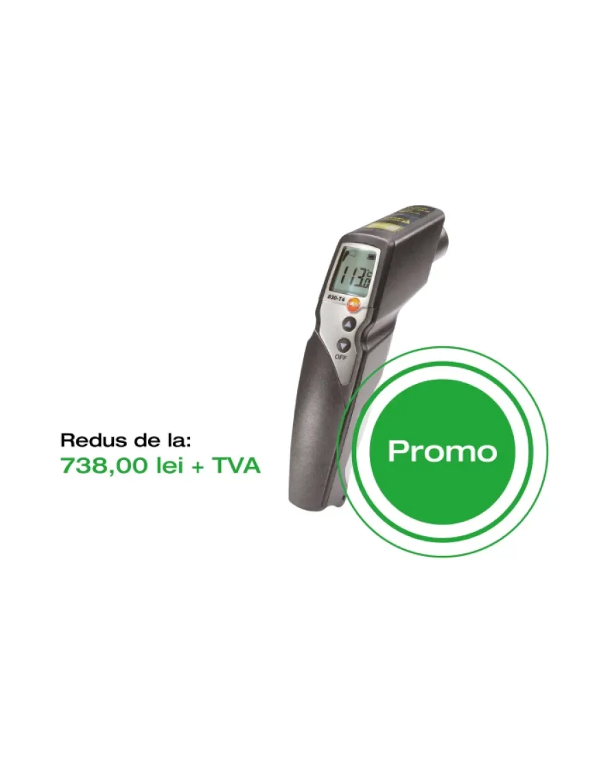 testo 830-T4 - Infra hőmérsékletmérő 2 lézersugaras műszerrel (30:1 optikai rendszer)