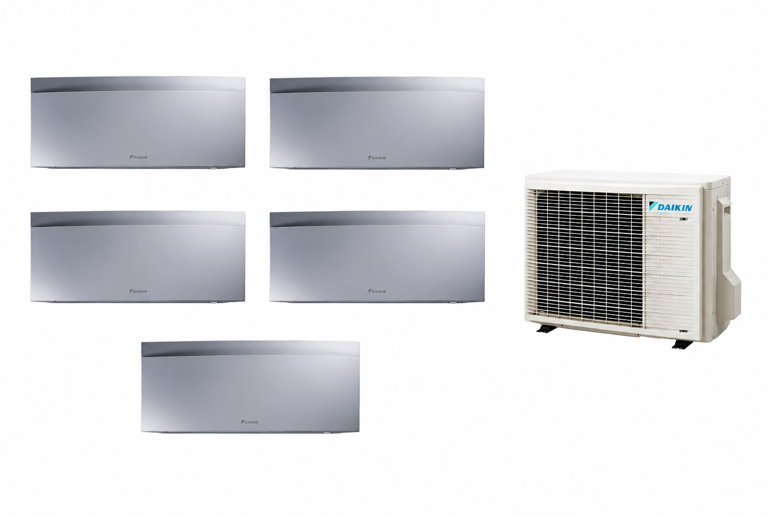 Multisplit Daikin Emura Silver 5 zone — 4x FTXJ20AS FTXJ35AS 5MXM90A