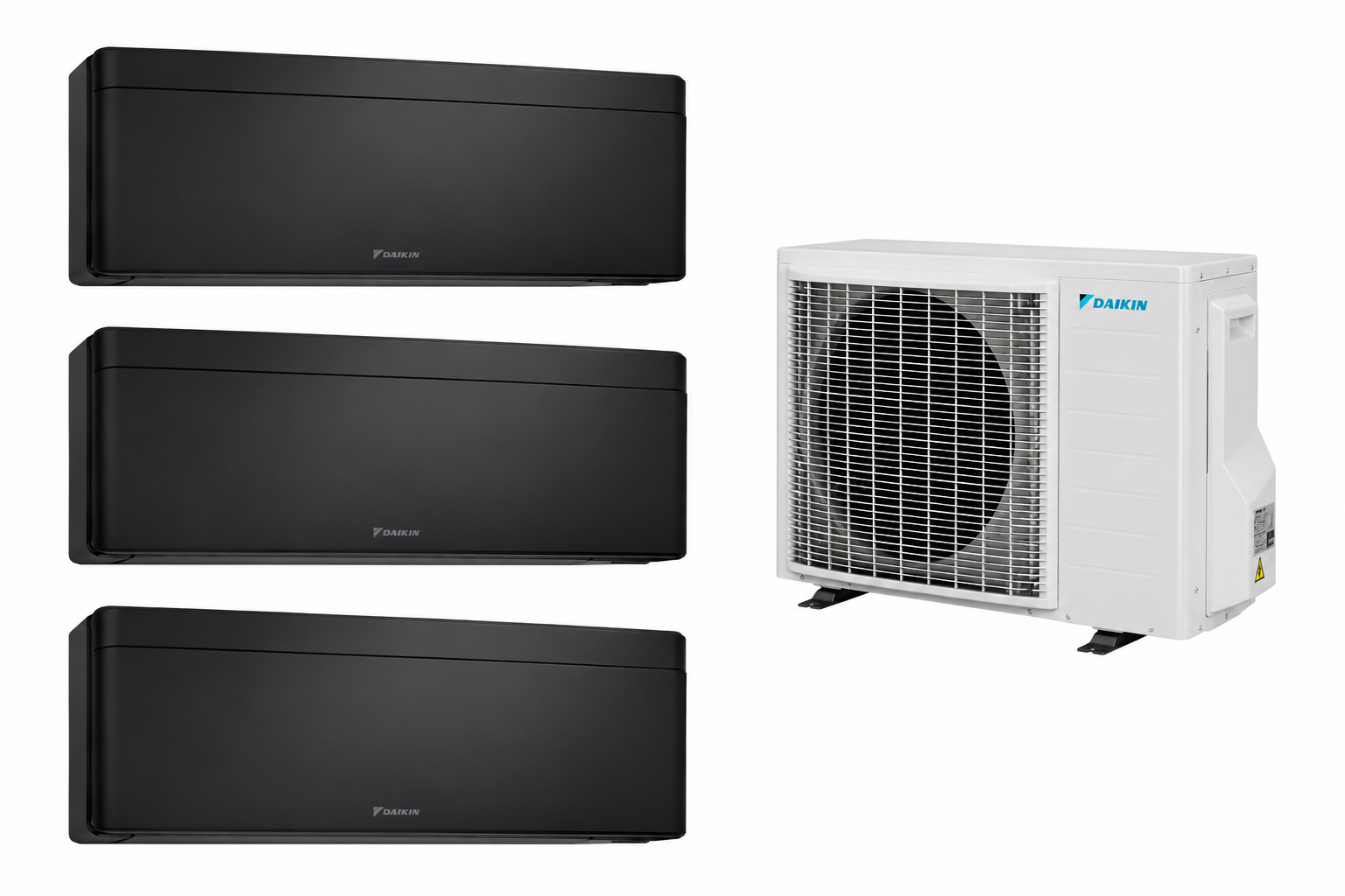 Multisplit Daikin Stylish Black 3 zone, living, dormitor și birou/dressing