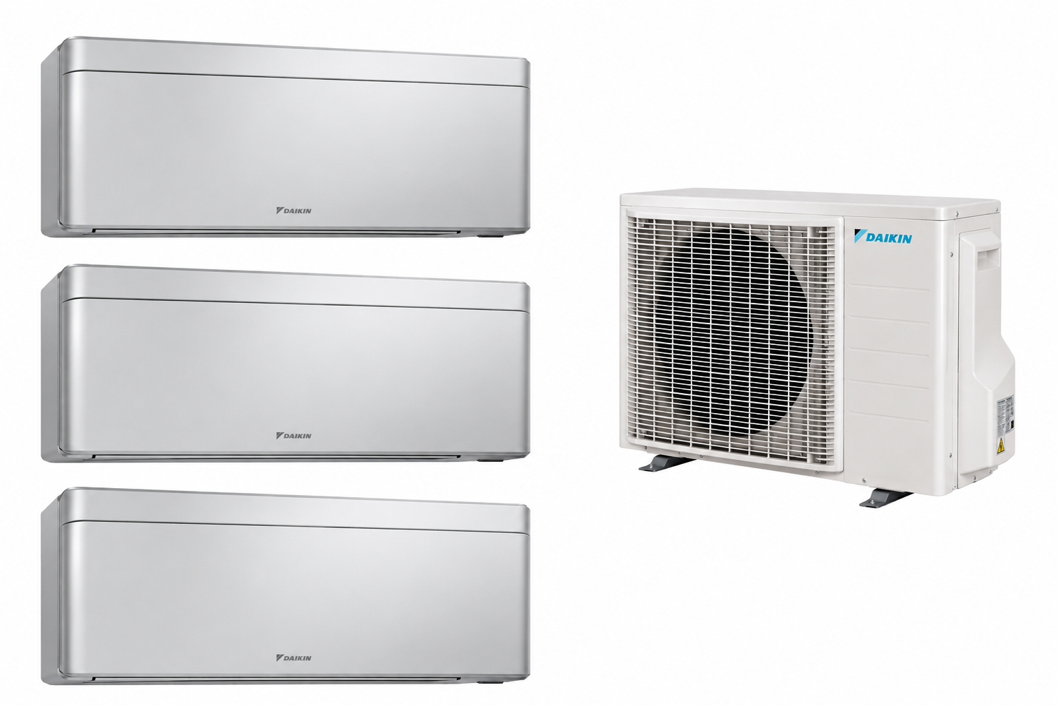 Multisplit Daikin Stylish Silver 3 zone, living, dormitor, cameră tineret