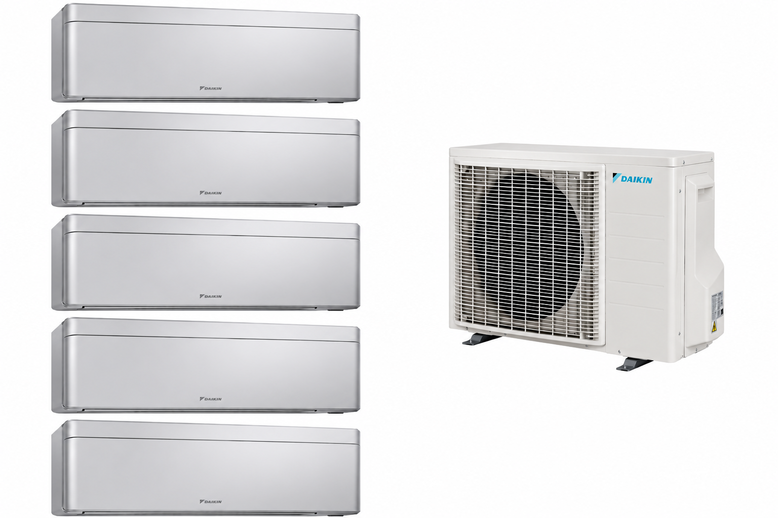 Multisplit Daikin Stylish Silver 5 zone, living, dormitoare, studio, terasă