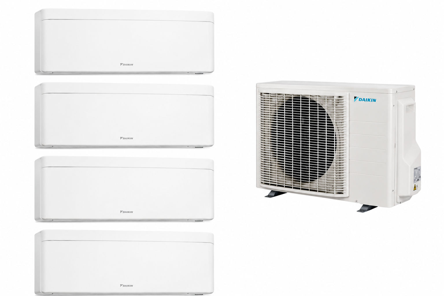 Multisplit Daikin Stylish White 4 zónák, nappali és 3 hálószobák